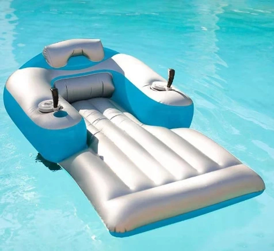With Cup Holder Customizable Luxury Electric Floating Pool Recliner